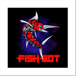 Fish marlin bot Posters and Art